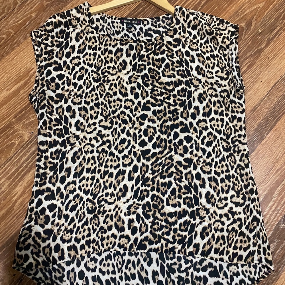 Flowy animal print top